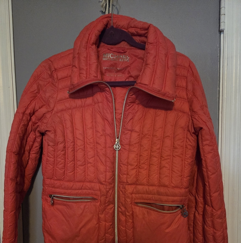 Michael Kors Women's Salmon Colored Quilted Jacket Size M NWOT